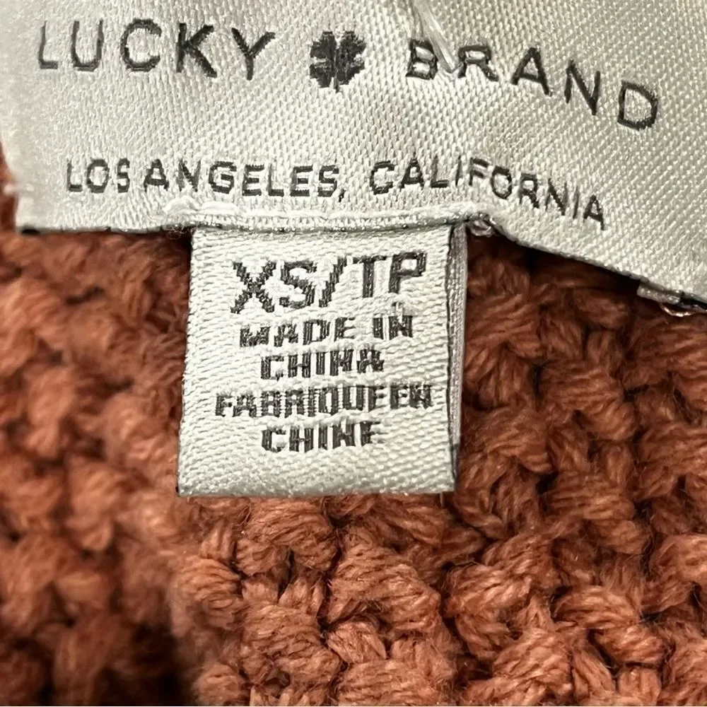 Lucky Brand chunky knit oversized v-neck sweater‎